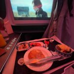 Rubina Dilaik Instagram - Travelling is like food to my soul … and the idea of warm food being served at a height of 33000 ft (n above ) fills my Soul 💕( idea borrowed from someone) ….❤️🧿….. . . . : #rubinadilaik #abhinavshukla #travel #travelgram