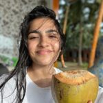 Rukmini Vasanth Instagram - a love story 🌴 swipe to see the greatest birthday wish I’ve ever got 😂😭 Ps. Feeling the need to clarify that it’s not my birthday today 🌚