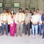 Rukmini Vasanth Instagram - So excited to finally be able to share the news of my next project 🥹💛 #MakkalSelvan @actorvijaysethupathi's next gets off to an auspicious start! Yes! the pooja of actor #VijaySethupathi's next film, produced by @7cspvtpte & directed by @aaru_dir , took place at a temple in #Ipoh in Malaysia this morning! @prabhakaranjustin is scoring music for this film! Here are pics of the event!! #VijaySethupathi51 #ProductionNo5 @rukmini_vasanth @iyogibabu @karanbrawat @rkukgu @raj_25b @avinashbs @deneskumar_ @kannan.official @proyuvraaj Kallumaalai temple