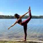 Rukmini Vijayakumar Instagram - I needed some downtime between performances over the past week…. So I found a quiet place between performances and enjoyed the outdoors. I went on hikes everyday, practised yoga, trained, painted, tried a climbing wall for the first time, sat quietly with a puzzle, went kayaking, paddle boarding, slept well, ate healthy and had a fantastic weekend of performances after that. I feel deprived of nature, living in a city, but I try to make the most of it whenever I get the chance. @miravalresorts #downtime #dancerlife #outdoor #beekshires #hike #travel #indiandancer #climbingwall