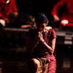 Rukmini Vijayakumar Instagram - “Reverence” , is a word I’ve been using a lot lately. It’s a word that appropriately describes the concept of ‘Bhakti’ in the #sanatana tradition. People often translate Bhakti as devotion, and perhaps it’s devotion, but it’s not devotion that’s weighed down by the blindness of love. It’s devotion that comes from knowledge that results in an overwhelming reverence for all of creation. I didn’t understand it like this earlier… but now that I do, I can’t see it any other way. Pictures from recent performances of ANUBHAVA with @aimforsevausa @ambisub @rohanrhythm Photo @dotredstudios #swamidayanandasaraswati #vedanta #bharatanatyam #bhakti #dancer #love #indiandance