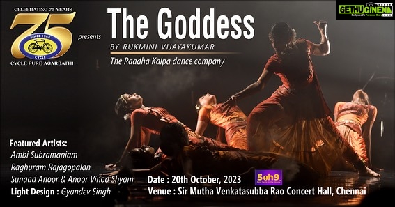 Rukmini Vijayakumar Instagram - Only one more month for #Chennai . Get your tickets early! “The Goddess” Chennai October 20th Bangalore November 10th Hyderabad December 17th Ticket links in my bio @cycle.in_ presents @raadhakalpa ‘s production to celebrate the 75th Anniversary. Supported by @cycle.in_ Choreography @dancerukmini Music production @ambisub Featuring artists and composers: @raghuramvocals @ambisub @shyam_rhythmgam @khanjiraboy @keerthanavaidyanathan Dancers: @padmashree.ks @vadhani.asokan @priya.classical @samyukthajujare @anushayash @surabhigopal reanna & manasvee @raadhakalpa Video @vivianambrose Light design @gyandev #thefemale #goddess #devi #maharajni #sundari #divinity #indianculture #bharatanatyam #karanas #bharatnatyam