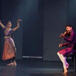 Rukmini Vijayakumar Instagram - I can’t tell you how much fun it’s been performing with these two! They’re lovely on and off stage. ♥️ @ambisub & @rohanrhythm After a two week break, we will be back with “Anubhava” in SFo, Detroit, New Jersey and Pittsburgh. @aimforsevausa Details on www.aimforsevausa.org Light design @gyandev Lights @zack.iza Photos @transcendphotography chicago #anubhava #chicago #dancer #dancerlife #indiandance #bharatanatyam #tour #violin #percussion