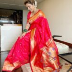 Rupali Bhosale Instagram - The only Lasting beasty is the Beauty of the Heart. ~ RuMi ~ Makeup @mhatresameer60 Hair @ruksar__99 Saree @gauri.ethnic . . . . . . . #LifeIsBeautiful #FeelLife #InstaGood #PositiveVibes #InstaPic #Thursday #ThursdayVibes #Ootd #Saree #RupaliXGauriEthnic #SareeLove #RupaliBhosle #RockingRupali #RupaliWinningHearts #KeepLoving #Sanjana #StarPravah #AaiKutheKayKarte 🧿