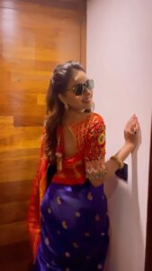 Rupali Bhosale Instagram - This song is Trending cute wala feeling this is ❤️ 

MUA @abolithattemuaofficial 

Saree and jewellery by @jizajewellerystudio
.
.
.
.
.
.
#LifeIsBeautiful #FeelLife #FeelItReelIt #InstaGood #PositiveVibes #InstaVideo #Tuesday #TuesdayVibes #Ootd #Saree #SareeLove #RupaliBhosle #RockingRupali #RupaliWinningHearts #KeepLoving #Sanjana #StarPravah #AaiKutheKayKarte 🧿