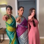 Rupali Ganguly Instagram - Desi Gangnam! 👯‍♀️👯‍♀️ Special thanks to @virajkpr for recording this❤️ . . . . #gangnam #reelsindia #reelsinstagram #anupamaa #barkha #dimpi #onset #dancereels #gangnamstyle