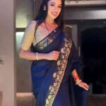 Rupali Ganguly Instagram - The Day of Maa Kushmanda ❤️🙏🏻 Day 4 Navratri 💙 She represents joy and creativity,stability and strength, elegance and dignity ❤️🙏🏻 #navratri #day4 #blue #rupaliganguly #anupamaa #jaimatadi #jaimahakal #instagood