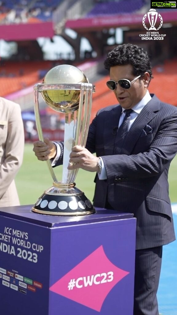 Sachin Tendulkar Instagram - A special day for Sachin Tendulkar on the opening day of #CWC23 #cricket #cricketreels