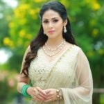 Sadha Instagram - Janmashtami wishes to you all! 🌼🌼🌼 Like Krishna, let’s be kind to all those around us, irrespective of their species! 💚 Stylist harinireddy Outfit @myriti Jewellery @kushalsfashionjewellery PC @ranjithpawan_photography #sadaa #janmashtami
