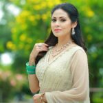 Sadha Instagram - Janmashtami wishes to you all! 🌼🌼🌼 Like Krishna, let’s be kind to all those around us, irrespective of their species! 💚 Stylist harinireddy Outfit @myriti Jewellery @kushalsfashionjewellery PC @ranjithpawan_photography #sadaa #janmashtami