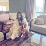 Sagarika Ghatge Instagram - Happy Diwali from Me and Logan !!! Only one who is free to pose for pictures today as @zaheer_khan34 is too busy working #worldcup