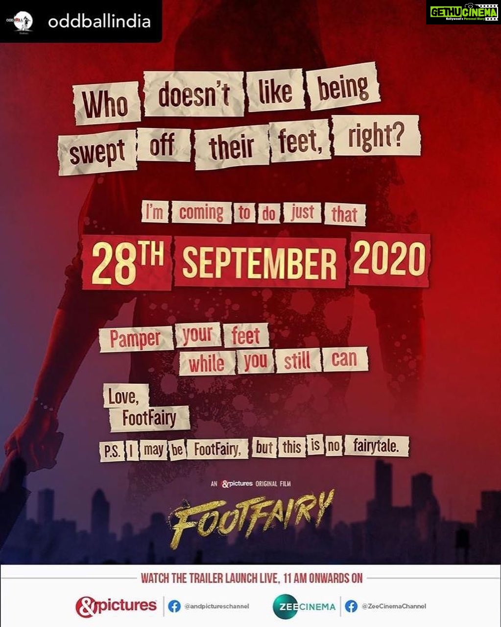 Sagarika Ghatge Instagram - Who is #FootFairy? All your questions will be answered tomorrow! Tune in to the live trailer launch event at 11 AM only on &pictures and Zee Cinema facebook pages. #SatarkRaho @gulshandevaiah78 @sagarikaghatge @realkunaalroykapur @kanishk.varma @anuragbedii @tiwari.ruchir @zeemusiccompany @initinupadhyaya @oddballindia