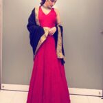 Sagarika Ghatge Instagram - Diwali ready . Thank you @faabiianaofficial and @sakaa_t for letting me add my own little touch to this stunning red outfit . Mums old vintage black dupatta always does the trick . @vandafashionagency