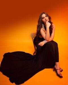 Saiee Manjrekar Instagram - walkin’ on sunshine 🦁 

📸 @tejasnerurkarr 
Outfit @deme_love_
Jewellery @koharbykanika @anaqajewels
Styled by @sukritigrover
Hair @jayshree2783 
Makeup @mitavaswani 
Styling Team @vanigupta.23 @bitofbash @harshitadaga01