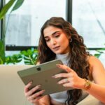 Saiee Manjrekar Instagram - Big news! The #OnePlusPadGo is just around the corner, but I've been living in the future with this beauty. The dual-tone back is all style, and it's been my go-to for binge-watching galore. With its dazzling display, booming speakers, and unbeatable battery, it's a must-have! @oneplus_india #NeverSettle