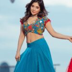 Sakshi Agarwal Instagram - Embracing tradition with a modern twist in my stunning blue lehenga. 💙🌟 #ModernEthnic . #fashionista #twitlgoals #bluelhenga #bluemagic #sakshiagarwal . Outfit : @savinidii_official Pic : @ngrnandha Location : @ramadaplazachennai Hmua: @makeupbyvaishalikrishnan / @avmakeuplab Chennai, India