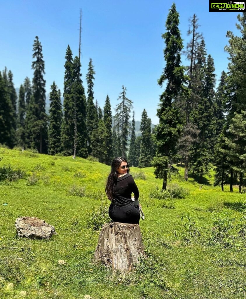Samiksha Jaiswal Instagram - Wander where the wifi is weak!🌲 Kashmir
