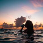 Samyukta Hornad Instagram - mood lighting #PerfectKiss #Amber #Gold #Sunset #Sea #LoveStory #Ocean 🧡 @vivianambrose