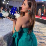 Sanaya Pithawalla Instagram - Your girl got another award home ♥️🏆 Thank you @exhibitmagazine for this !! Love you guys. Also majorly thanks to all my fans , friends and family who voted for me. Without you’ll I would never reach where I am today! 2 years , 3 awards and many more to come godwilling. Thank you so much again ♥️ To reaching greater heights by the year 🥂 Wearing the gorgeous @karishmaashita ♥️ P.s - got so many compliments for this beautiful outfit!