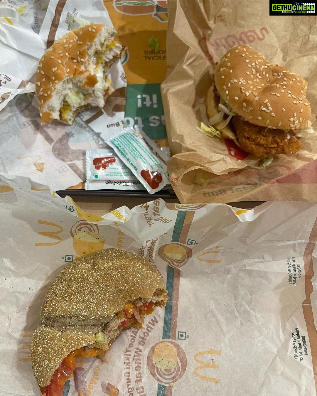 Sanaya Pithawalla Instagram - No you can’t sit with me because I don’t share my food 😛 Stepped out in my PJ’s to go have mc Donald’s at 3am last night at the new 24 hour mc Donald at the airport ♥️