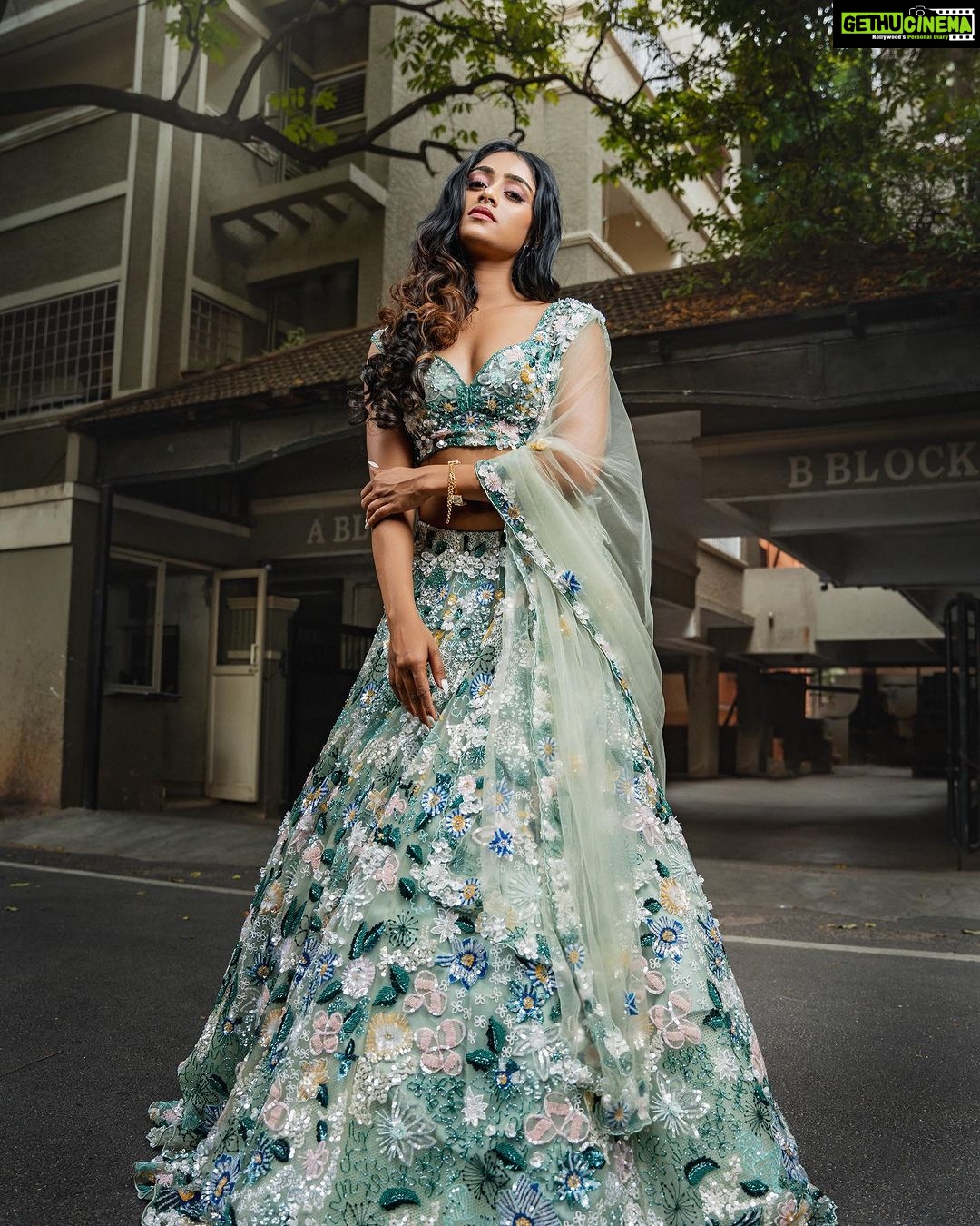 Sangeetha Sringeri Instagram - In a world of trends, she remains a classic beauty , always dressed to perfection. Photography: @theportraitstudio_tps Styling : @styleline_bydee & @beingstyl Makeup : @dheerajamakeovers Studio : @tps_spaces Outfit : @samyakkclothing