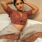 Sangeetha Sringeri Instagram - • E L E G A N C E • Styled by: @styleline_bydee & @beingstyl Photography: @theportraitstudio_tps Outfit: @samyakkclothing MUA: @dheerajamakeovers Studio: @tps_spaces