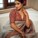 Sangeetha Sringeri Instagram - • E L E G A N C E • Styled by: @styleline_bydee & @beingstyl Photography: @theportraitstudio_tps Outfit: @samyakkclothing MUA: @dheerajamakeovers Studio: @tps_spaces