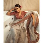 Sangeetha Sringeri Instagram - Elegance never goes out of style✨ Styled by: @styleline_bydee & @beingstyl Photography: @theportraitstudio_tps Outfit: @samyakkclothing MUA: @dheerajamakeovers Studio: @tps_spaces