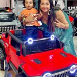 Sanjjanaa Instagram - Hi friends, I really want my baby to have the best of the toys and I am in so much surprised to discover this lovely store of imported cars that you can literally drive @isakaatoys … these cars come with a warranty are very sturdy and stable , they have a free home delivery all over India and they are located in our city #bengaluru in #Banaswadi . I have seen very limited model collection of such cars in other luxury brand toys store in the market and which was at four times the price almost is what I discovered … mr Ameen, the founder of this brand #isakaa toys started the business in a very small scale and today he is the biggest dealer of these luxury toys at economic prizes in the whole country . complete blog of the store tour is coming on my YouTube very very soon ❤️ these choice are available both in bikes and cars from the age of 10 months. You can put the seatbelt to your baby and control the car with a remote. Similarly kids up to 11 years can use these cars and bikes . contact them to book your car right now ❤️ my beautiful hair and make up was done by miss Sowmya Manjunath @makeoverby_sowmyamanjunath & my gorgeous outfit is from @momzjoy . Karnataka, Bangalore