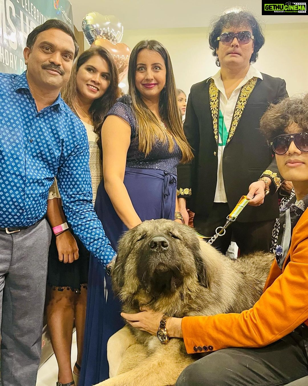 Sanjjanaa Instagram - I am a true animal lover and clearly I love animals more than I love humans. I feel more attached and I get the most honest vibe from my pet dogs sultan (the pitbull ) & tiger (my beagle ) … than I get from any human in the world. I happened to attend this birthday party of a very famous 20 crore dog that has made national and international headlines named #hayder the #cocasian #sheaperd is and I fell in love with him completely. You must watch this entire video and your heart will melt at how cute this gentle giant is , he is owned by my friend @satishcadaboms … This video is a treat for all animal lovers ❤️ long live #hayder ❤️ Complete video is out on my YouTube now … I’m flaunting a very glamorous dress designed for me by @iyra_designstudio , & I have used make up products by @official_dermacol_india . Karnataka, Bangalore