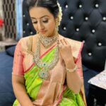 Sanjjanaa Instagram – Beautiful blouse & my look is curated by @vibbhinna ❤️ 
Real diamond Jewellry by @srikrishnadiamondsandjewellery .. 

South Indian sarees are known for their vibrant colors, rich fabrics, and intricate designs. There are several types of South Indian sarees that hold special significance in the region’s traditions. Let me share some of the popular ones with you… 

Like Kanjeevaram Saree This saree from Tamil Nadu is renowned for its pure silk fabric and intricate motifs, often inspired by temples and nature. Kanjeevaram sarees are considered highly luxurious and are traditionally worn on special occasions like weddings.

South Indian sarees, regardless of their specific type, are often worn with traditional jewelry like temple jewelry, adding to the overall elegance and authenticity of the outfit. The rich heritage and cultural significance associated with South Indian sarees make them truly unique and beloved by people across the globe.

Kasavu Saree .. Kasavu sarees, also known as Kerala sarees, are made from handwoven cotton fabric with a golden border known as kasavu. These sarees are typically off-white or cream in color and are associated with the beautiful culture and traditions of Kerala.

This one I’m flaunting is a Gadwal Saree … Originating from Telangana, Gadwal sarees are known for their unique integration of cotton and silk fabrics. They feature large-sized motifs and a contrasting pallu that adds to their distinct charm.

Pochampally Saree … Pochampally sarees, from the Telangana region, are crafted with an intricate tie-and-dye technique called “ikat.” These sarees come in a variety of colors and designs and are highly valued for their meticulous craftsmanship. 

I completely believe that saree on our Indian woman is by far an excellent & the most beautiful Elegant option . Karnataka, Bangalore