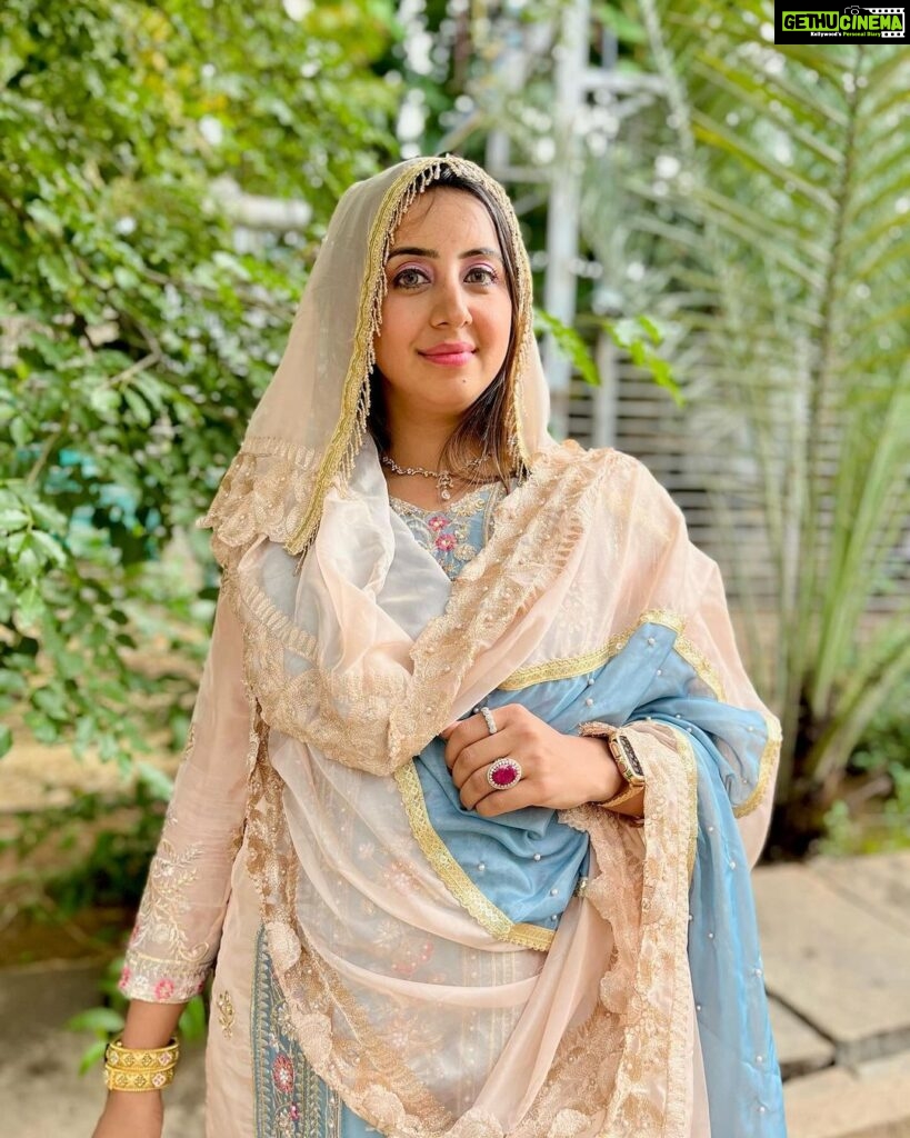 Sanjjanaa Instagram - @iyra_designstudio dress designer , Dress material from @isakaatoys Wearing new clothes during Muslim festivals, such as Eid, holds great importance for several reasons. Firstly, it signifies a fresh start and represents purity and cleanliness. It symbolizes the renewal of one's faith and commitment to following the teachings of Islam. Additionally, wearing new clothes during festivals is a way to show gratitude and blessings bestowed by Allah. It is seen as an expression of joy and happiness to celebrate the auspicious occasion. It reflects the devotion and dedication towards carrying out religious duties. Moreover, new clothes foster a sense of unity and equality among Muslims. Everyone dresses up in their best attire, regardless of their social status or wealth. It brings people together and strengthens the bond of brotherhood and sisterhood within the community. Lastly, wearing new clothes provides an opportunity to display creativity, style, and individuality within the boundaries of modesty and Islamic guidelines. It allows Muslims to embrace their cultural diversity while still upholding religious values. In summary, wearing new clothes during Muslim festivals carries deep significance as it represents purity, gratitude, unity, and celebrates the joyous occasion while adhering to Islamic principles. ❤️ Karnataka, Bangalore