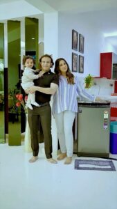 Sanjjanaa Instagram - Turning Stains to Smiles with my reliable partner, Voltas Beko Washing Machine! 💪🧺 With its remarkable Stain Expert capabilities, it conquered 26 types of tough Indian stains effortlessly. 
Voltas Beko Washing Machine is truly An Amma’s Partner ❤️
@voltasbeko 
#AnAmmasPartner #VoltasBeko #PartnerOfEverydayHappiness