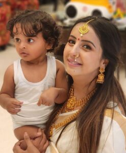 Sanjjanaa Instagram - As a mother to @princealarik I have completely changed as a woman ❤️ … Motherhood is a profound and transformative experience for me .. It brings about a remarkable shift in priorities, altering the way a woman perceives herself and the world around her. This essay explores the journey of a woman as she transitions from prioritizing herself to placing her child at the center of her universe, highlighting the multifaceted changes that occur physically, emotionally, and psychologically. One of the most visible changes that occur when a woman becomes a mother is the physical transformation. Pregnancy itself is a testament to the body's incredible ability to nurture and sustain new life. During this time, a woman's body undergoes significant changes to accommodate the growing fetus. This physical transformation is often accompanied by discomfort, yet it serves as a reminder of the impending shift in priorities. After childbirth, a woman's body continues to change as it heals and adapts to the demands of motherhood. The act of breastfeeding, for example, becomes a central focus. A mother's body produces nourishment for her child, emphasizing the profound shift from self-care to nurturing her offspring. These physical changes are a constant reminder of the new life that depends on her. Motherhood also triggers a profound emotional transformation. A woman's heart expands to accommodate a love so deep and unconditional that it defies description. The emotions that once centered around personal aspirations and desires now revolve around the well-being and happiness of her child. Feelings of selflessness and sacrifice become the norm. A mother's joy is no longer derived solely from personal achievements but is deeply intertwined with the milestones and happiness of her child. The emotional bond formed during pregnancy and strengthened through caring for the child creates an unbreakable connection. Karnataka, Bangalore