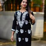 Sanjjanaa Instagram - As feminine and beautiful as this simple dresses Lucknowi dresses are from @ruslaansiddiqui , it’s as comfortable as that … Skin care partner @official_dermacol_india , 💄 @ss_makeover_by_suha , @jewelerybysusmitha . 📷 @iamsaadkhan Karnataka, Bangalore