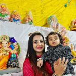 Sanjjanaa Instagram - Like every year this year, also we went along with my family to shop our most favourite cute Lord Ganesha and gauri ji murthy from Sajjanrao circle in #nammabengaluru , every year since my childhood in my life, I have seen my mom bringing a new Ganesha and worshipping the murthy for the entire year before we can do the visarjan (immersion) of our lord of the idol that we bought the previous year & kept at our home for one entire year in our Pooja room .. however, the new Ganesha that we bought this year will stay with us in our Holi place our puja room our home for an entire year before the next year #ganeshachaturthi festival is celebrated … Besides, I have been following the tradition for the last eight years of living in Indiranagar, where in my Lane we celebrate the #ganeshafestival in at most grandeur , with my little brothers in our neighbourhood who arrange the entire Festival and again the giant beautiful idol is completely bought by me so that I can seek the blessings of the lord Ganesha who is close to my heart ❤️ As a child, we always waited for this festival with so much love and affection so that we can play dance sing with friends along with RK stars .. now that we are adults and so busy in the hustle of our life, I really miss my childhood days and those celebrations …. ❤️ I look at Lord Ganesha as a symbol of power, strength and his very avatar makes us believe that nothing is impossible with the blessings of our parents ❤️ #happyganeshchaturthi to all may you be blessed with only happiness and may all your sorrows & agony disappear ❤️ In frame with my son @princealarik ❤️ Brand partners @vibbhinna , @tinyhugs_blr ❤️. complete blog of shopping. My Ganesha is going to be out on my YouTube channel @sanjanagalranivlogs . Do subscribe ❤️ Karnataka, Bangalore