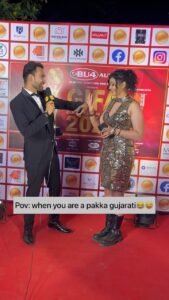 Sapna Vyas Instagram - Tell me you are a Gujarati without telling you are a Gujarati 😜. #sapnavyaspatel #anchorromil #redcarpet #redcarpetmoments #redcarpetmakeup #redcarpetdress #redcarpetlook #funmoments #gifa #gujju #gujarati #gujaratikalakar #gujjugram #gujjumemes #gujjuthings #gujjugirl #gujjurocks #gujjulife #shows #liveshow #anchor #mc #tonguetwister