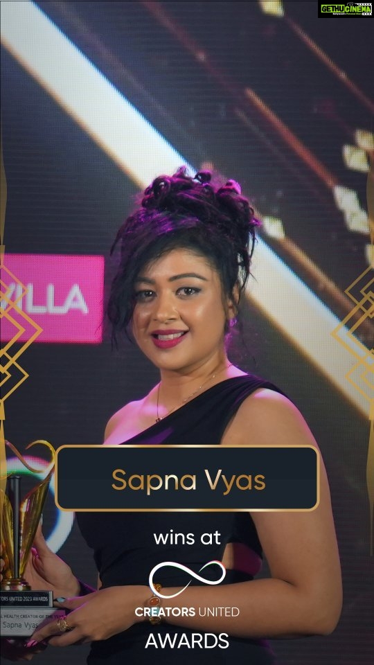 Sapna Vyas Instagram - @CoachSapna leads the way to wellness and fitness as she takes home the award for Exceptional Health Creator of the Year at Creators United 2023. A true inspiration for healthy living. Our esteemed associations for #CreatorsUnited 2023 are: @reelstarofficial - Powered by Sponsor #ReelPay - Payment Partner @goatourism- Tourism Partner #CreatorsUnited2023 #ItAllStartsWithYou