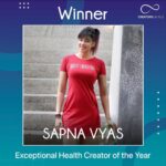 Sapna Vyas Instagram - The Exceptional Health Creator of the Year Award goes to @coachsapna 🏆 @pinkvilla @themadinfluence Our esteemed associations for #CreatorsUnited 2023 are: @reelstarofficial - Powered by Sponsor #ReelPay - Payment Partner @brightoutdoormedia - Outdoor Media Partner @pentagon_eventsactivations - Event Partner @goatourism- Tourism Partner @novoteldonasylviagoa - Hospitality Partner #CreatorsUnited2023 #ItAllStartsWithYou