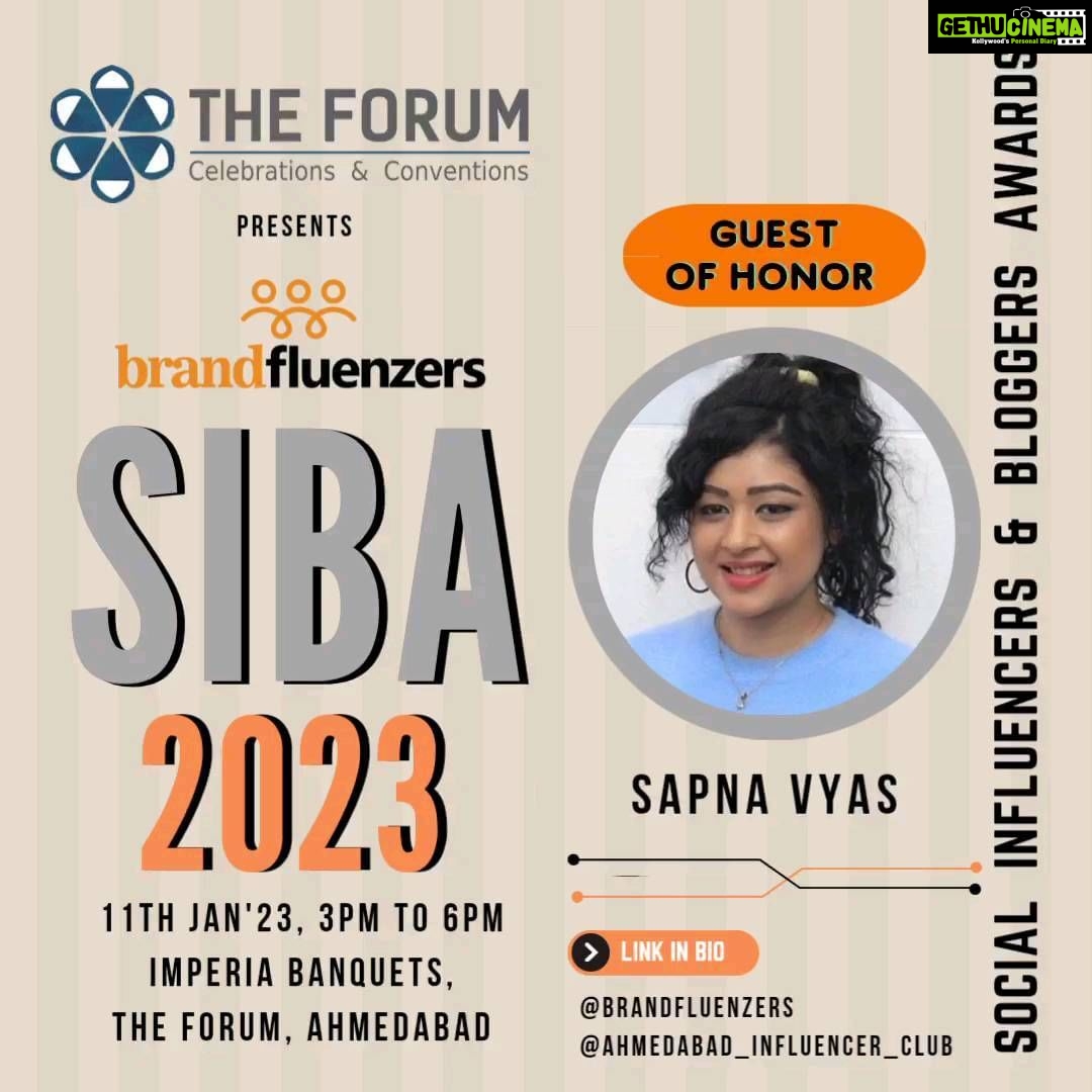 Sapna Vyas Instagram - Super Excited to have Ms. Sapna Vyas as Guest of Honor at The FORUM - Celebrations & Conventions Presents Brandfluenzers SIBA 2023 Ahmedabad @coachsapna @theforumindia @niravchahwala - @_riya_27 - @dr.krupali_chudasama @srikantkanoi @vanitaa_rawat Ahmedabad city