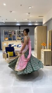 Sapna Vyas Instagram - Twirling in the amazing outfit by @rivex_designer_studio FF 111, K158 Courtyard Marriott, Sindhu Bhavan Marg, opposite Shilp-3, Bodakdev Ahmedabad, 380054 +91 8849008430 Video: @kaushal_joshi7 Stylist: @anavran_niralishah