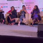 Sapna Vyas Instagram – On the stage of @ira_icon_official with some very sharp, brave and dazzling females… @the_third_lens @deval100 @viralimodi_ #MsJyotiShah