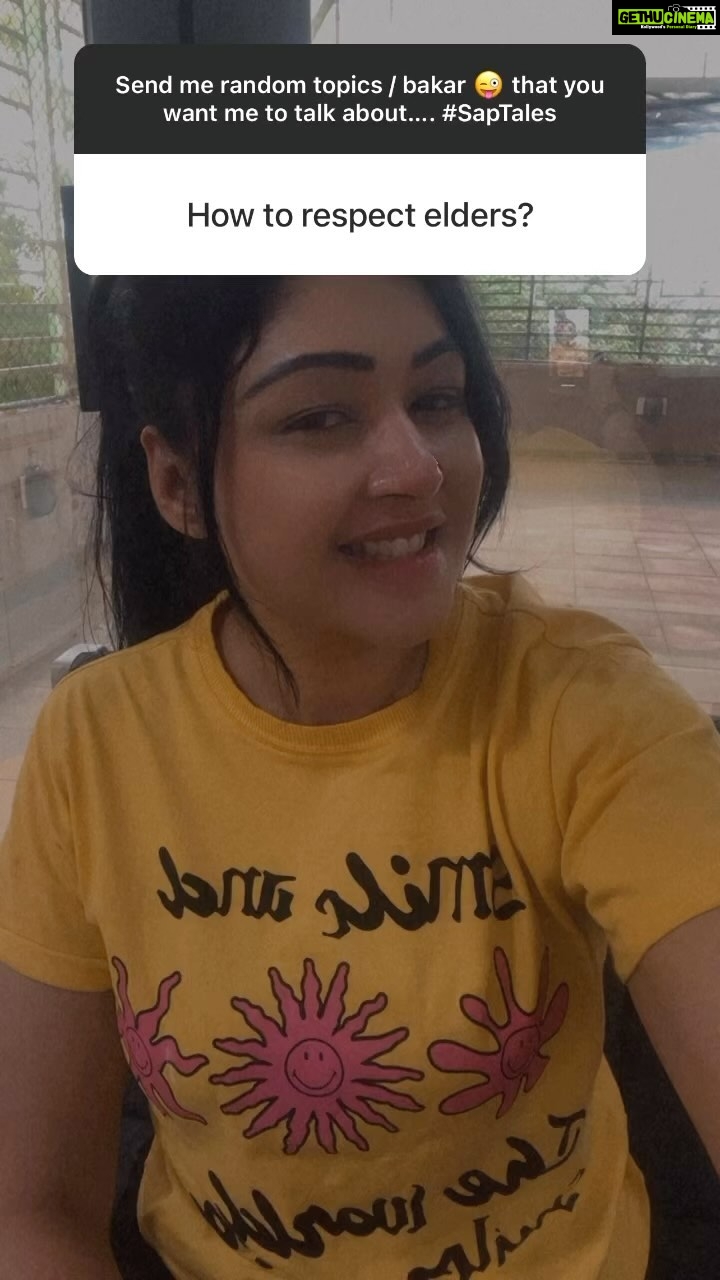 Sapna Vyas Instagram - How to respect elders? Question - @grvsunny #SapTales