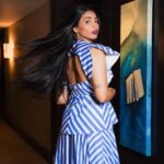 Sapthami Gowda Instagram - Soul at santorini, but I’m on my bed 🤦🏻‍♀️🧿 Styling @tejukranthi Assistant styling @khushi_jagadisha MUA @khushichandrashekar Outfit @piadeeksh 📸 @gayatri.27 🧿🥰