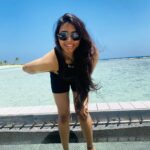 Sapthami Gowda Instagram - If you can get used to this face then, I can definitely get used to the tan lines and beach hair ❤️🧿 @holidayinnresortmaldives #hereatkandooma #ihg #kandooma Holiday Inn Resort Kandooma Maldives