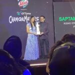 Sapthami Gowda Instagram - Ella kannadigrugu dhanyavadagalu ❤️ 🙏🏻 Thank you @ottplayapp changemakers award for honoring me with “Rising star of the Year” award ❤️🧿 Extremely grateful and blessed 😇 All my sincere thanks to @rishabshettyofficial sir, @vkiragandur sir, @hombalefilms and the whole team of Kantara ❤️ And of course my family ❤️🥰 JW Marriott Mumbai Juhu