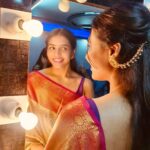Sapthami Gowda Instagram - Leela wearing leela’s saree ❤️🥹🧿 Styling - @tejukranthi @kalasthreebytejaswinikranthi Assisted by - @khushi_jagadisha Jewellery- @sunrisesilversmiths 🥰
