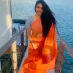 Sapthami Gowda Instagram - ಸೀರೆ 💯❤️🧿 Thank you @tejukranthi for sending over @khushi_jagadisha ‘s saree last minute 😂🙈