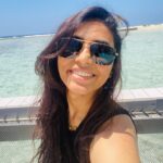 Sapthami Gowda Instagram - If you can get used to this face then, I can definitely get used to the tan lines and beach hair ❤️🧿 @holidayinnresortmaldives #hereatkandooma #ihg #kandooma Holiday Inn Resort Kandooma Maldives