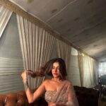 Sara Gurpal Instagram – Drop a heart 🤍
.
.
.
.
Styles by @bhwdp 
Wearing ; @vibhaamitt 
Jewellery: @anaghaartsnjewels